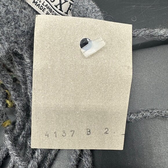 Foxford Lambswool Plaid Scarf Gray Fringe Ireland Ref Yellow Winter Accessory - Picture 4 of 8